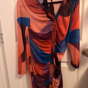 BOLD elements Colorful Long Sleeve Dress